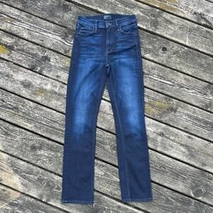 Mother Mid Rise Dazzler Ankle Jeans 25 Now or Never Dark Wash Skinny Denim EUC
